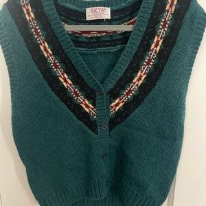 Vintage Women's Teal Sweater Vest